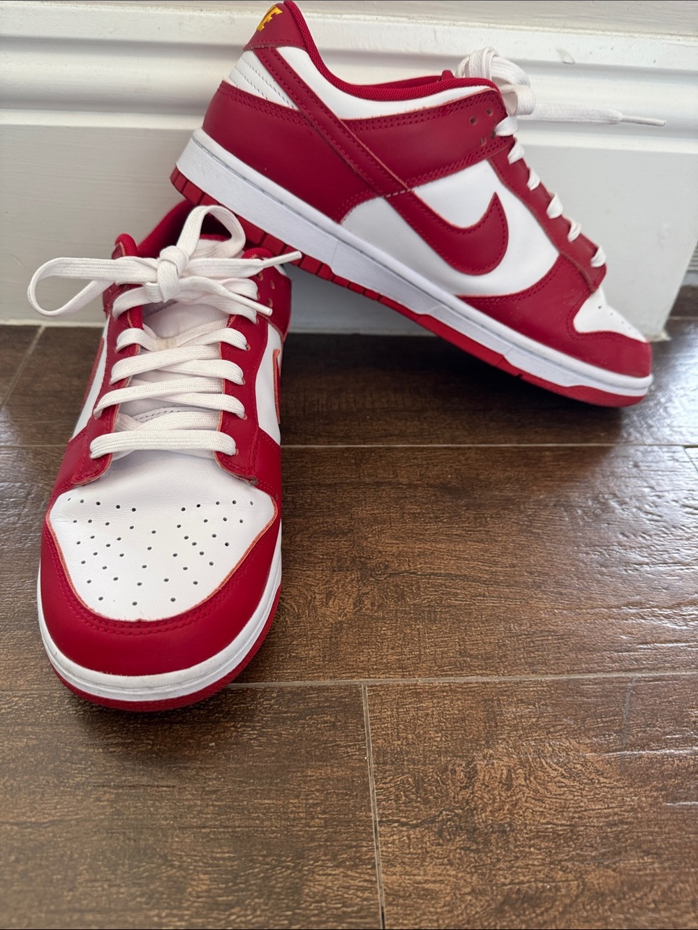 Nike Men’s Dunk Low University Red and White sneakers